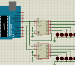Bài 4: 16led Sáng dần từ trái sang phải sử dụng IC mở rộng